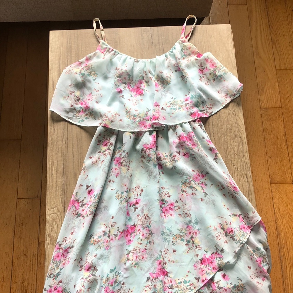 Floral high low dress